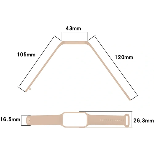 Kup Bizon Strap + Caz Ceas Dots Xiaomi Redmi Smart Band 2 / Xiaomi Mi Band 8 Activ roz deschis - BIZ785 - {ean13} - Sklep Home Screen