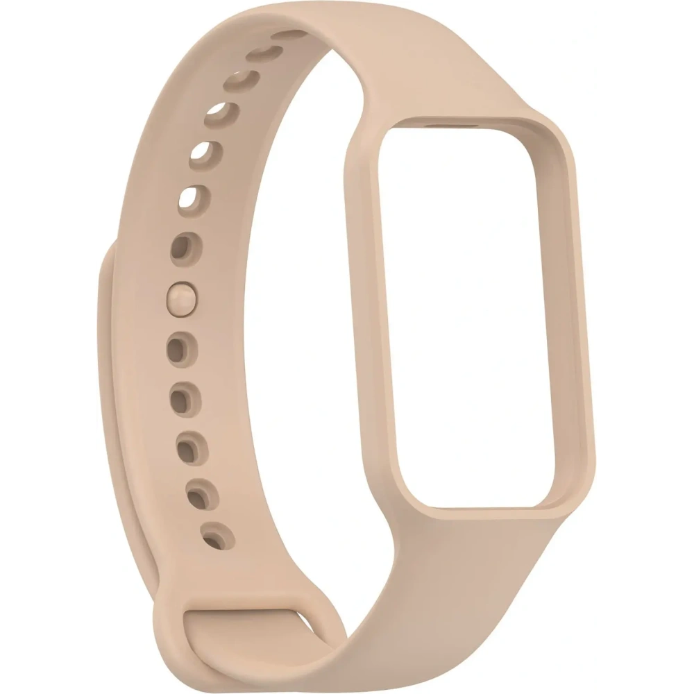 Etui z paskiem Bizon Strap + Case Watch Dots do Xiaomi Redmi Smart Band 2 / Xiaomi Mi Band 8 Active jasnoróżowe