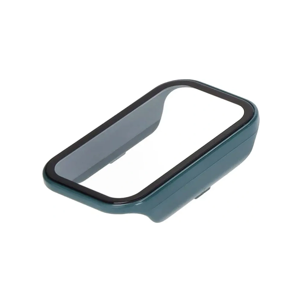 Etui Bizon Case+Glass Set do Xiaomi Redmi Smart Band 2 / Xiaomi Mi Band 8 Active zielone