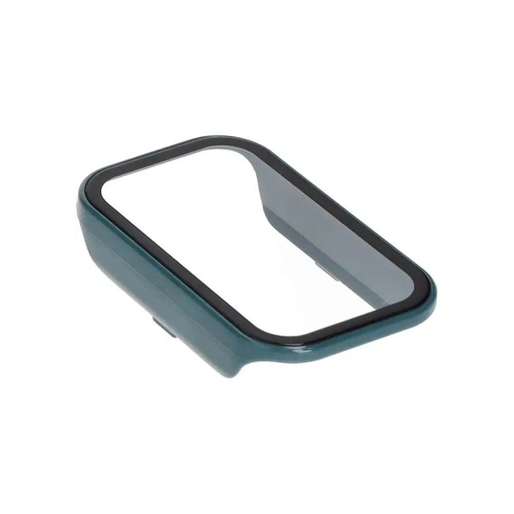 Etui Bizon Case+Glass Set do Xiaomi Redmi Smart Band 2 / Xiaomi Mi Band 8 Active zielone