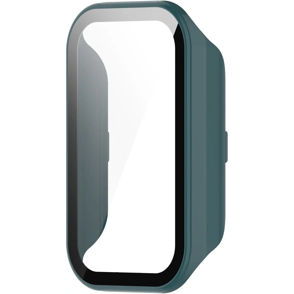 Etui Bizon Case+Glass Set do Xiaomi Redmi Smart Band 2 / Xiaomi Mi Band 8 Active zielone