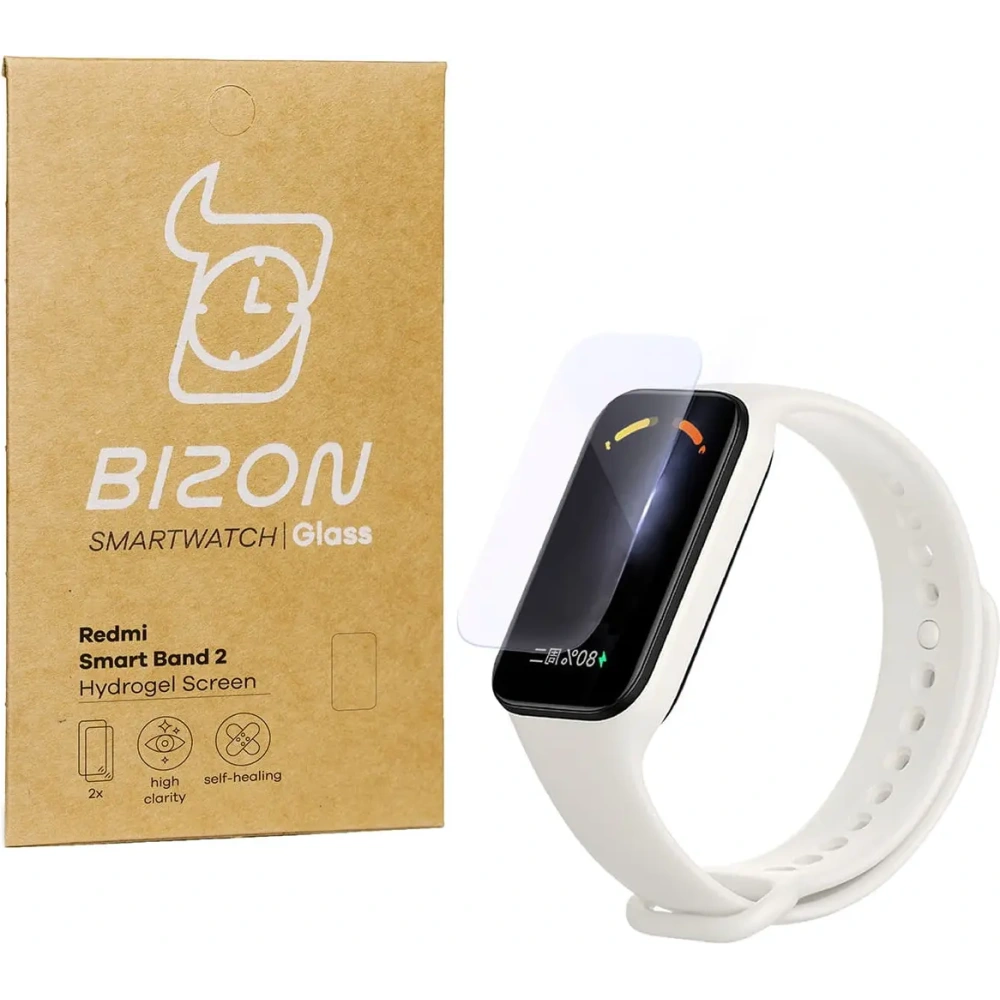 Folia hydrożelowa na ekran Bizon Glass Hydrogel do Redmi Smart Band 2 / Xiaomi Mi Band 8 Active [2 PACK]