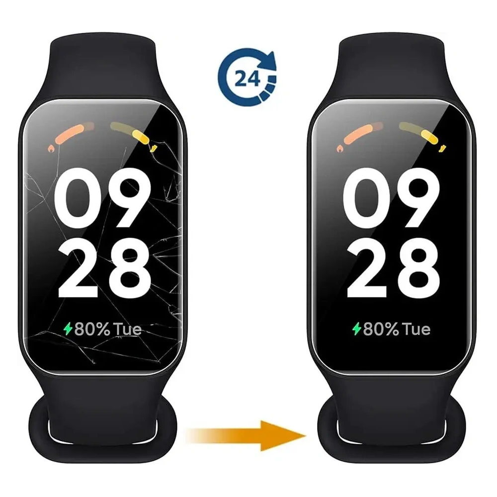 Folia hydrożelowa na ekran Bizon Glass Hydrogel do Redmi Smart Band 2 / Xiaomi Mi Band 8 Active [2 PACK]