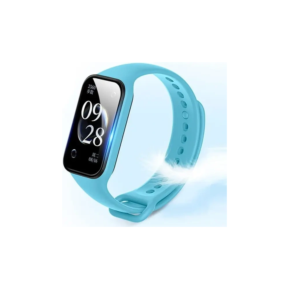 Szkło hybrydowe Bizon Glass Watch Edge Hybrid do Redmi Smart Band 2 / Xiaomi Mi Band 8 Active czarne