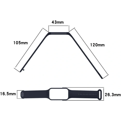 Kup Bizon heveder + tok óra pöttyök Xiaomi Redmi Smart Band 2 / Xiaomi Mi Band 8 Aktív sötétkék - BIZ792 - {ean13} - Sklep Home Screen