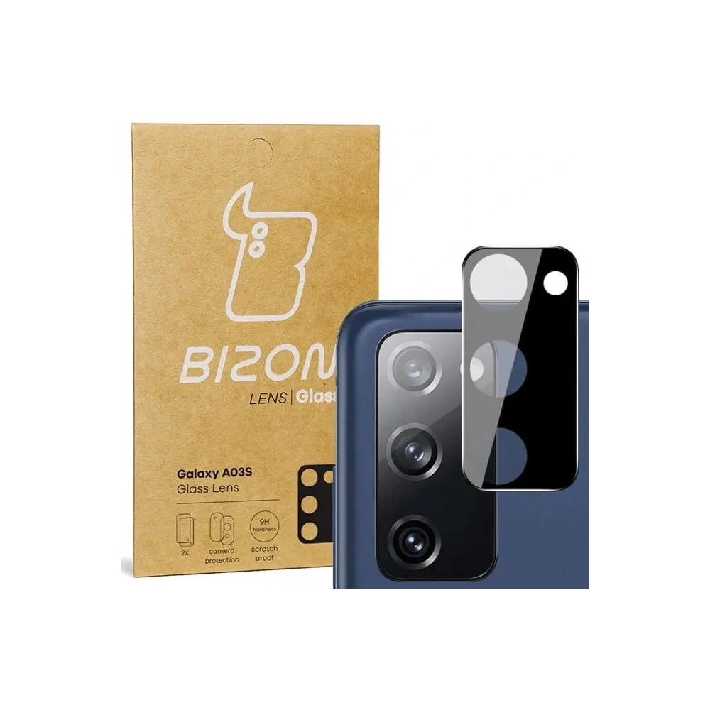 Szkło na aparat Bizon Glass Lens do Samsung Galaxy A03S [2 PACK]