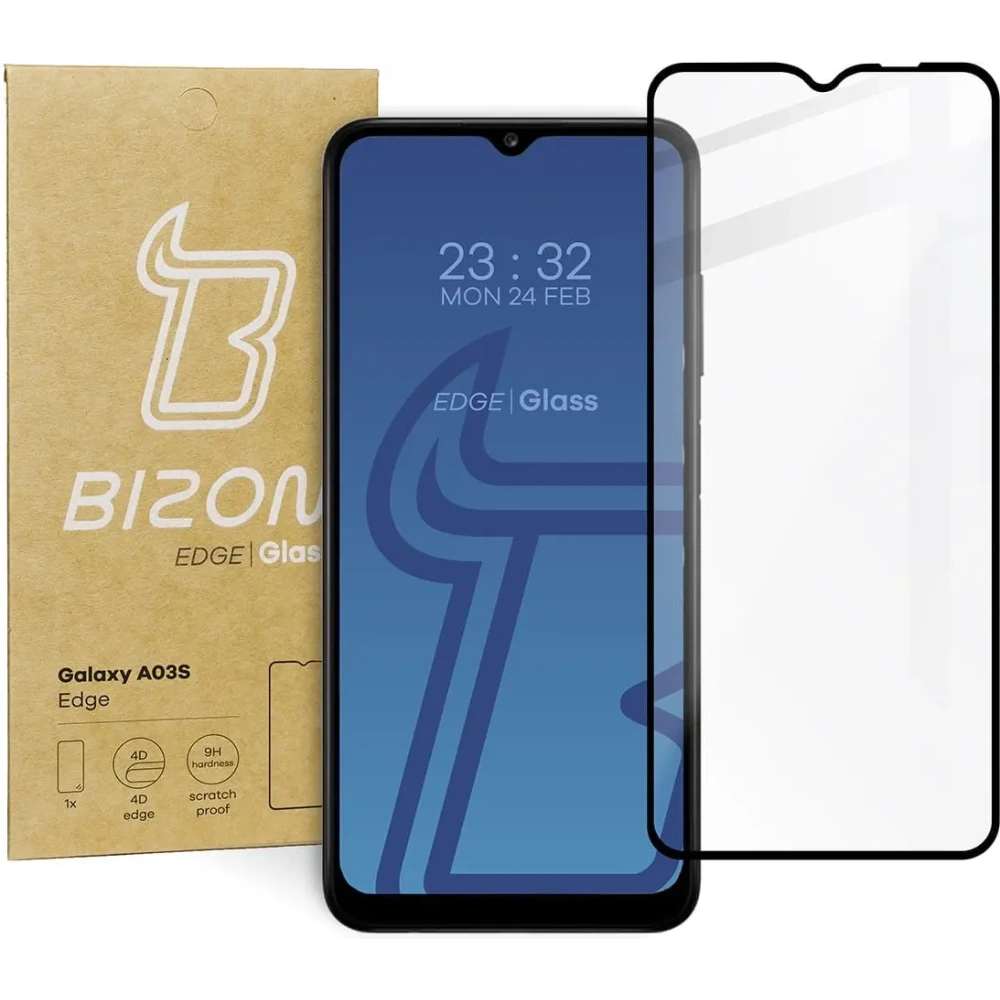 Szkło hartowane Bizon Glass Edge do Samsung Galaxy A03s czarne