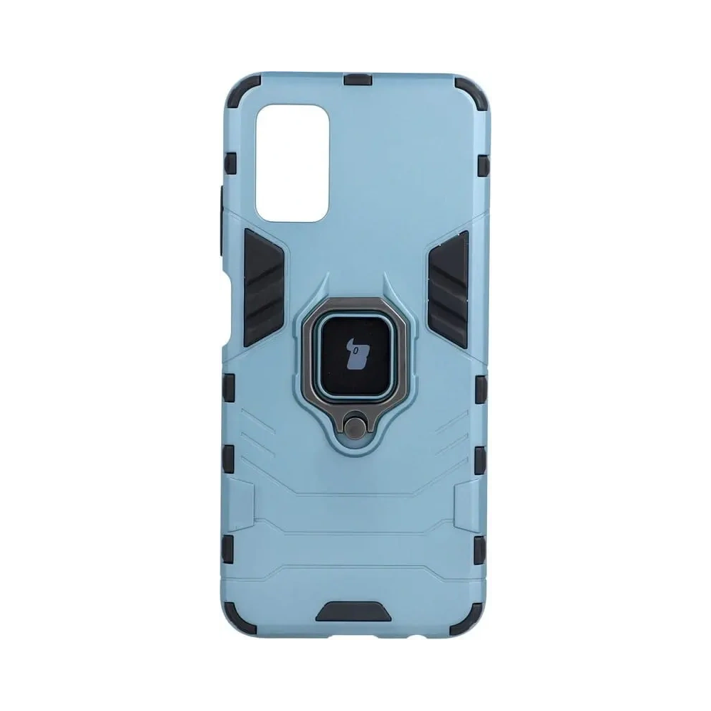 Etui Bizon Case Armor Ring do Samsung Galaxy A03S niebieskie