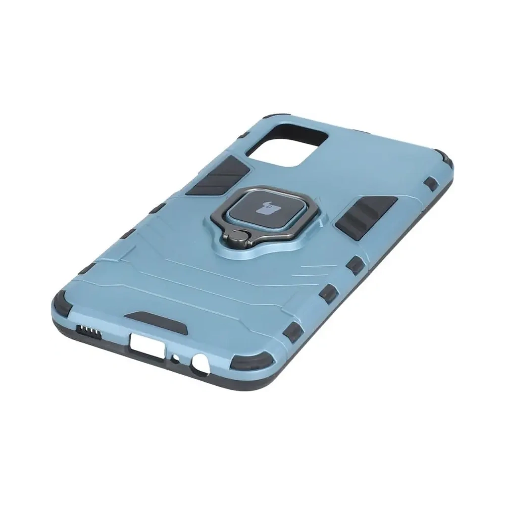 Etui Bizon Case Armor Ring do Samsung Galaxy A03S niebieskie