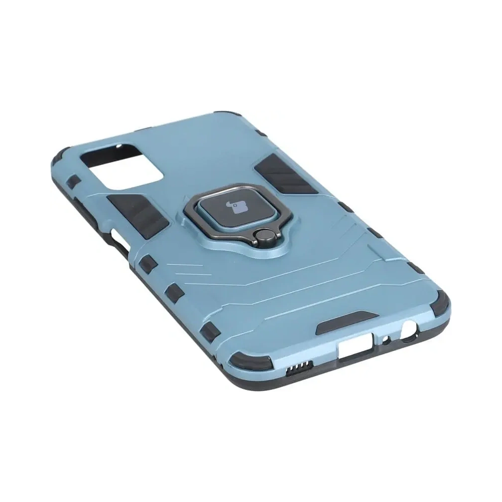 Etui Bizon Case Armor Ring do Samsung Galaxy A03S niebieskie