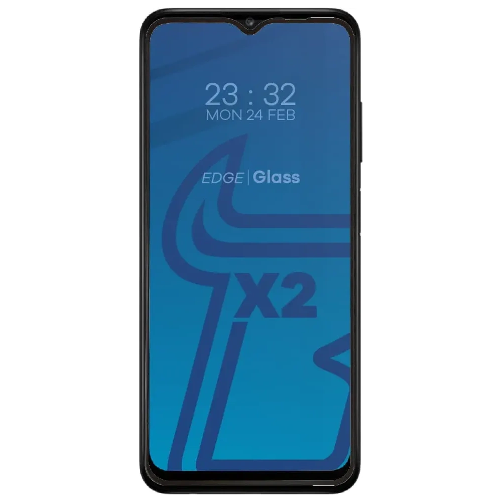 Szkło hartowane Bizon Glass Edge - [2 PACK] + ochrona na obiektyw Samsung Galaxy A03s czarne