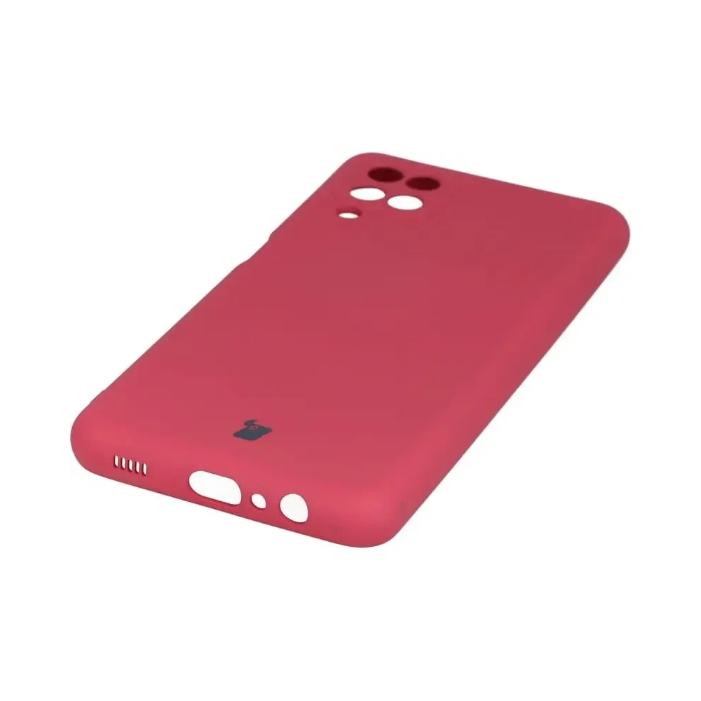 Etui Bizon Case Silicone do Samsung Galaxy A12 / M12 ciemny róż