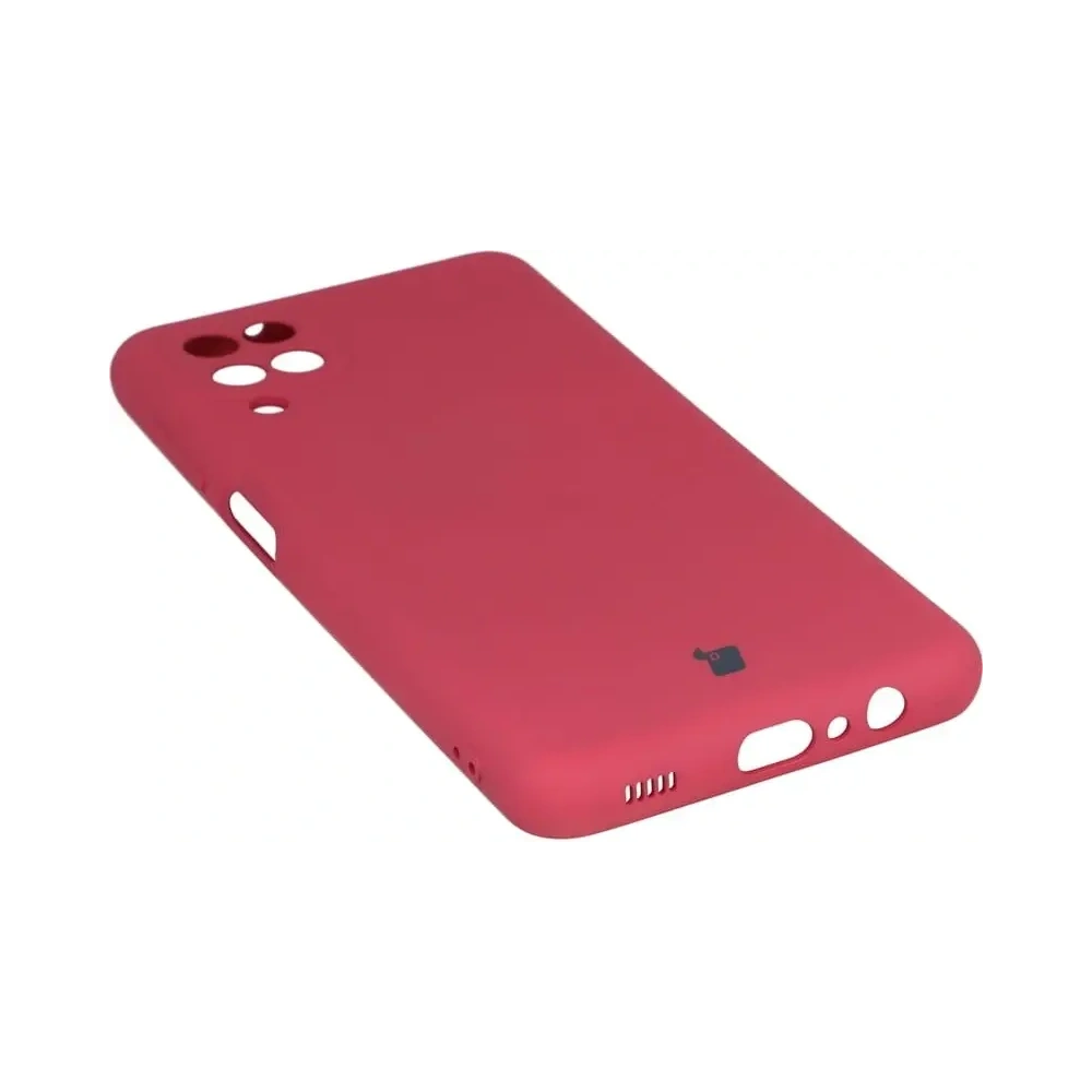 Etui Bizon Case Silicone do Samsung Galaxy A12 / M12 ciemny róż