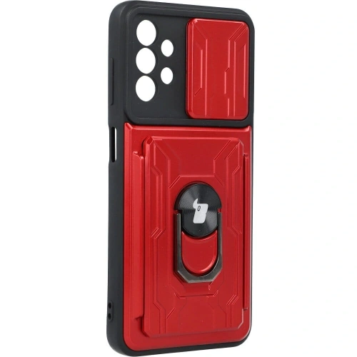 Kup Bizon Case Camshield cu slot pentru card Ring Samsung Galaxy A13 4G roșu - BIZ810 - {ean13} - Sklep Home Screen