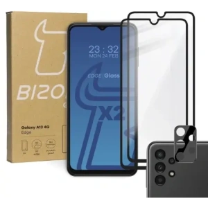 Kup Szkło hartowane Bizon Glass Edge - [2 PACK] + ochrona na obiektyw Samsung Galaxy A13 4G - BIZ812 - {ean13} - Sklep Home Screen