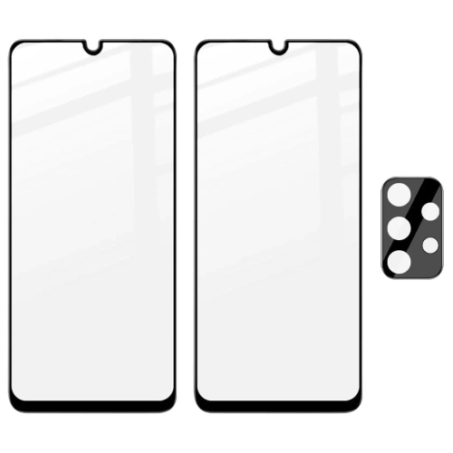 Kup Bizon Glass Edge edzett üveg - [2 PACK] + lencse védelem Samsung Galaxy A13 4G fekete - BIZ812 - {ean13} - Sklep Home Screen