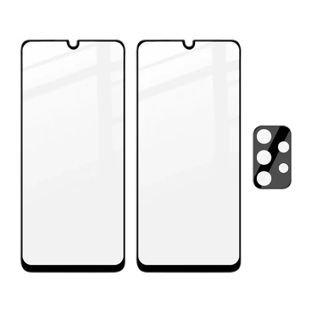 Szkło hartowane Bizon Glass Edge - [2 PACK] + ochrona na obiektyw Samsung Galaxy A13 4G