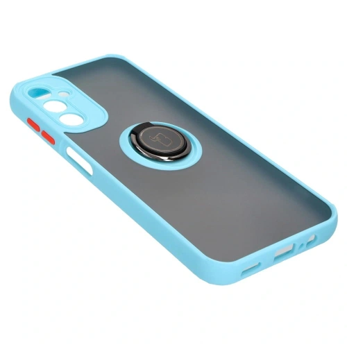 Buy Bizon Case Hybrid Ring Samsung Galaxy A14 4G / 5G smoky with a light blue frame - BIZ823 - {ean13} - Home Screen Store Europe