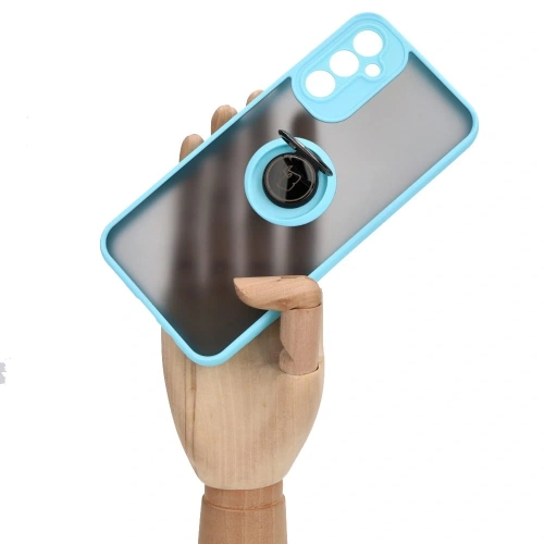 Kup Bizon Case Hybrid Ring Samsung Galaxy A14 4G / 5G füstös, világoskék kerettel - BIZ823 - {ean13} - Sklep Home Screen