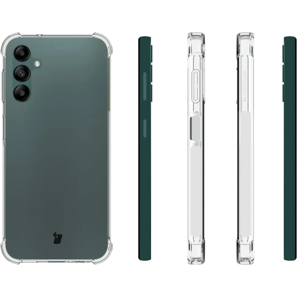 Etui + 2x szkło na ekran + obiektyw Bizon Case Clear Pack do Samsung Galaxy A14 4G/5G przezroczyste