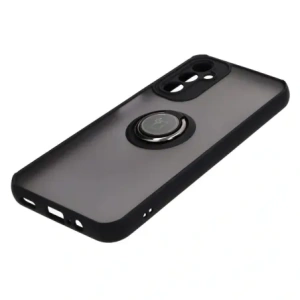 Bizon Case Hybrid Ring Samsung Galaxy A14 4G / 5G füstös fekete kerettel