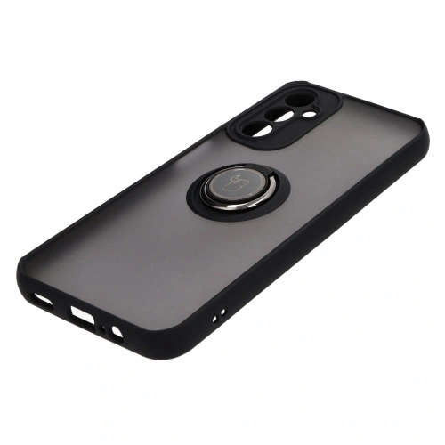Kup Etui z uchwytem na palec Bizon Case Hybrid Ring do Samsung Galaxy A14 4G / 5G kouřové s černým rámečkem - BIZ825 - {ean13} - Sklep Home Screen