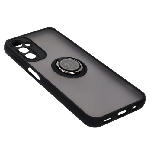 Kup Etui z uchwytem na palec Bizon Case Hybrid Ring do Samsung Galaxy A14 4G / 5G kouřové s černým rámečkem - BIZ825 - {ean13} - Sklep Home Screen