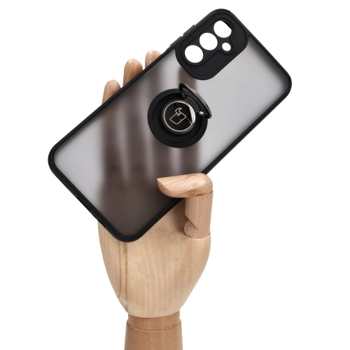 Kup Etui z uchwytem na palec Bizon Case Hybrid Ring do Samsung Galaxy A14 4G / 5G kouřové s černým rámečkem - BIZ825 - {ean13} - Sklep Home Screen