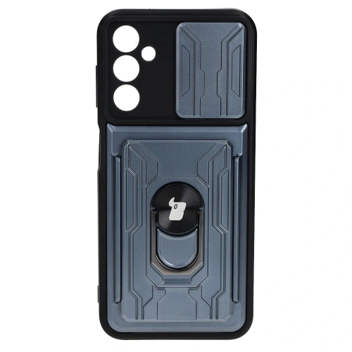 Kup Etui Bizon Case Camshield Card Slot Ring do Samsung Galaxy A14 4G/5G szare - BIZ7295 - {ean13} - Sklep Home Screen