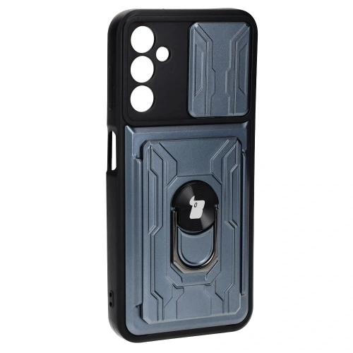 Kup Etui Bizon Case Camshield Card Slot Ring do Samsung Galaxy A14 4G/5G szare - BIZ7295 - {ean13} - Sklep Home Screen