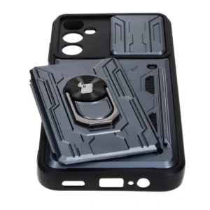 Kup Etui Bizon Case Camshield Card Slot Ring do Samsung Galaxy A14 4G/5G szare - BIZ7295 - {ean13} - Sklep Home Screen