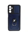Etui Bizon Case Camshield Card Slot Ring do Samsung Galaxy A14 4G/5G granatowe