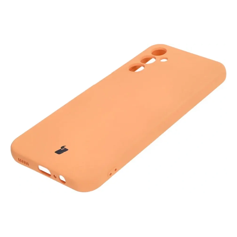 Etui Bizon Case Silicone do Samsung Galaxy A14 4G/5G pomarańczowe