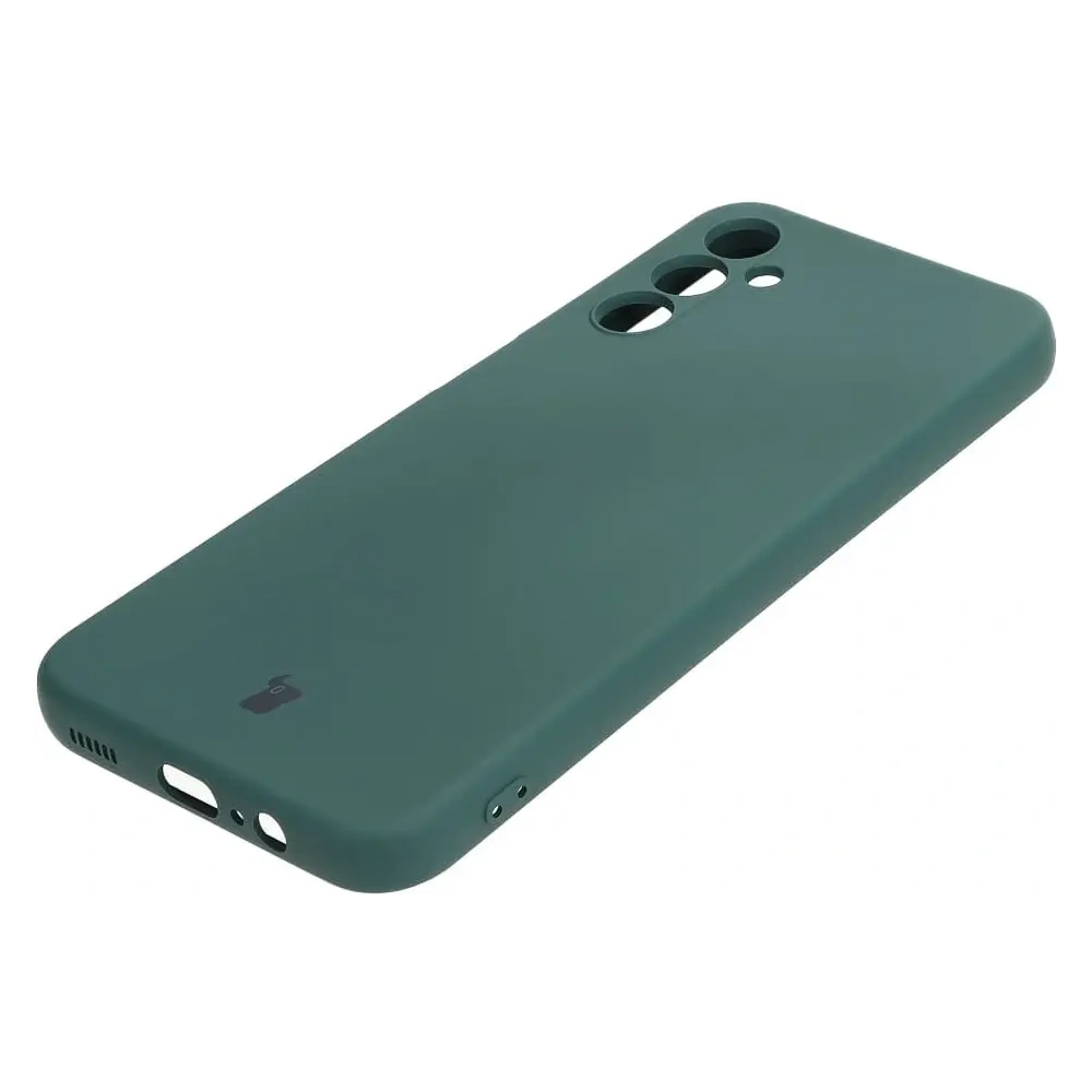 Etui Bizon Case Silicone do Samsung Galaxy A14 4G/5G ciemnozielone