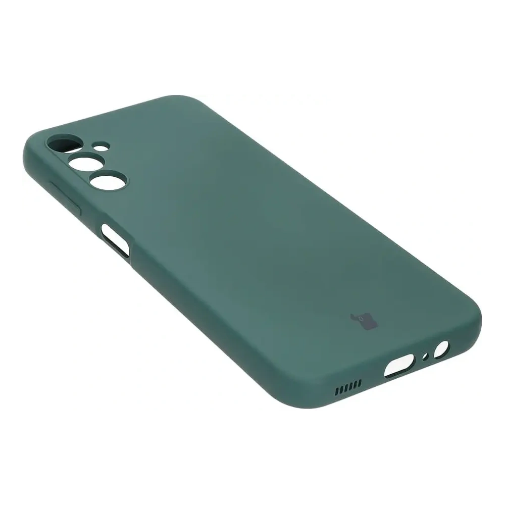 Etui Bizon Case Silicone do Samsung Galaxy A14 4G/5G ciemnozielone