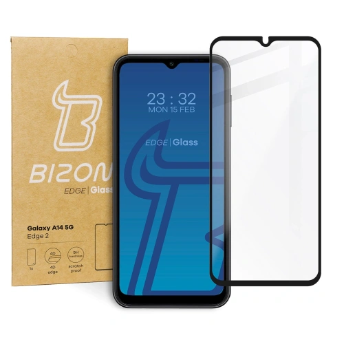Kup Szkło hartowane Bizon Glass Edge 2 do Samsung Galaxy A14 4G/5G czarne - BIZ838 - {ean13} - Sklep Home Screen
