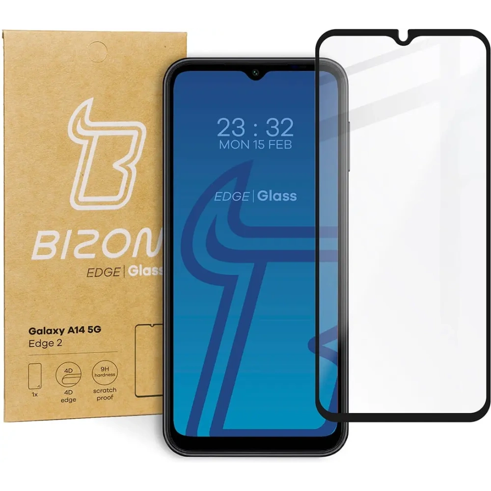 Szkło hartowane Bizon Glass Edge 2 do Samsung Galaxy A14 4G/5G czarne