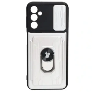 Kup Etui Bizon Case Camshield Card Slot Ring do Samsung Galaxy A14 4G/5G białe - BIZ840 - {ean13} - Sklep Home Screen