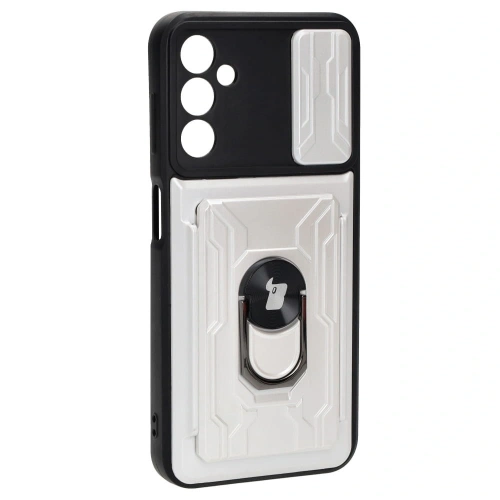 Kup Etui Bizon Case Camshield Card Slot Ring do Samsung Galaxy A14 4G/5G białe - BIZ840 - {ean13} - Sklep Home Screen