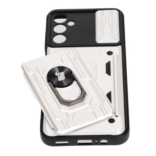Kup Etui Bizon Case Camshield Card Slot Ring do Samsung Galaxy A14 4G/5G białe - BIZ840 - {ean13} - Sklep Home Screen