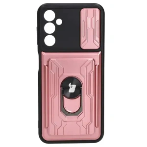 Kup Etui Bizon Case Camshield Card Slot Ring do Samsung Galaxy A14 4G/5G jasnoróżowe - BIZ7307 - {ean13} - Sklep Home Screen