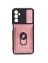 Bizon Case Camshield Card Slot Ring Samsung Galaxy A14 4G/5G roz deschis