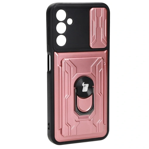 Kup Bizon Case Camshield Kártyafoglalatos Gyűrű Samsung Galaxy A14 4G/5G világos rózsaszín - BIZ7307 - {ean13} - Sklep Home Screen