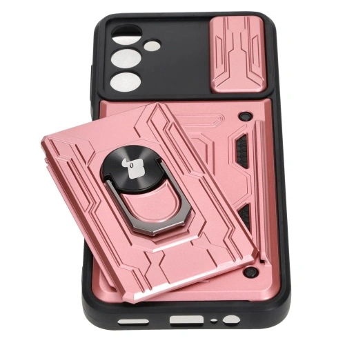 Kup Bizon Case Camshield Kártyafoglalatos Gyűrű Samsung Galaxy A14 4G/5G világos rózsaszín - BIZ7307 - {ean13} - Sklep Home Screen