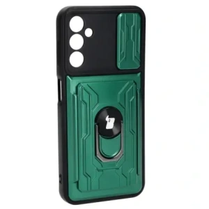 Kup Etui Bizon Case Camshield Card Slot Ring do Samsung Galaxy A14 4G/5G zielone - BIZ7308 - {ean13} - Sklep Home Screen