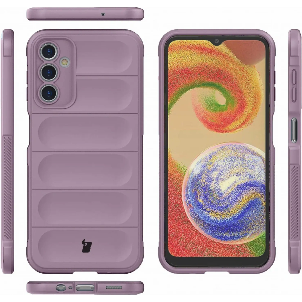 Pancerne etui Bizon Case Tur do Samsung Galaxy A14 4G / 5G jasnofioletowe