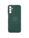 Bizon Case Silicone Ring Sq do Samsung Galaxy A14 4G/5G verde închis