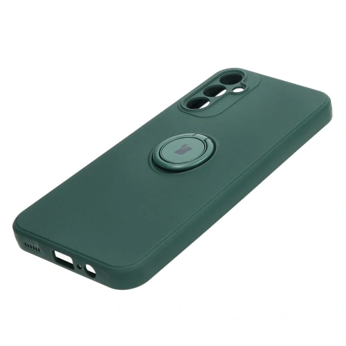 Kup Bizon Case Silicone Ring Sq do Samsung Galaxy A14 4G/5G verde închis - BIZ7319 - {ean13} - Sklep Home Screen