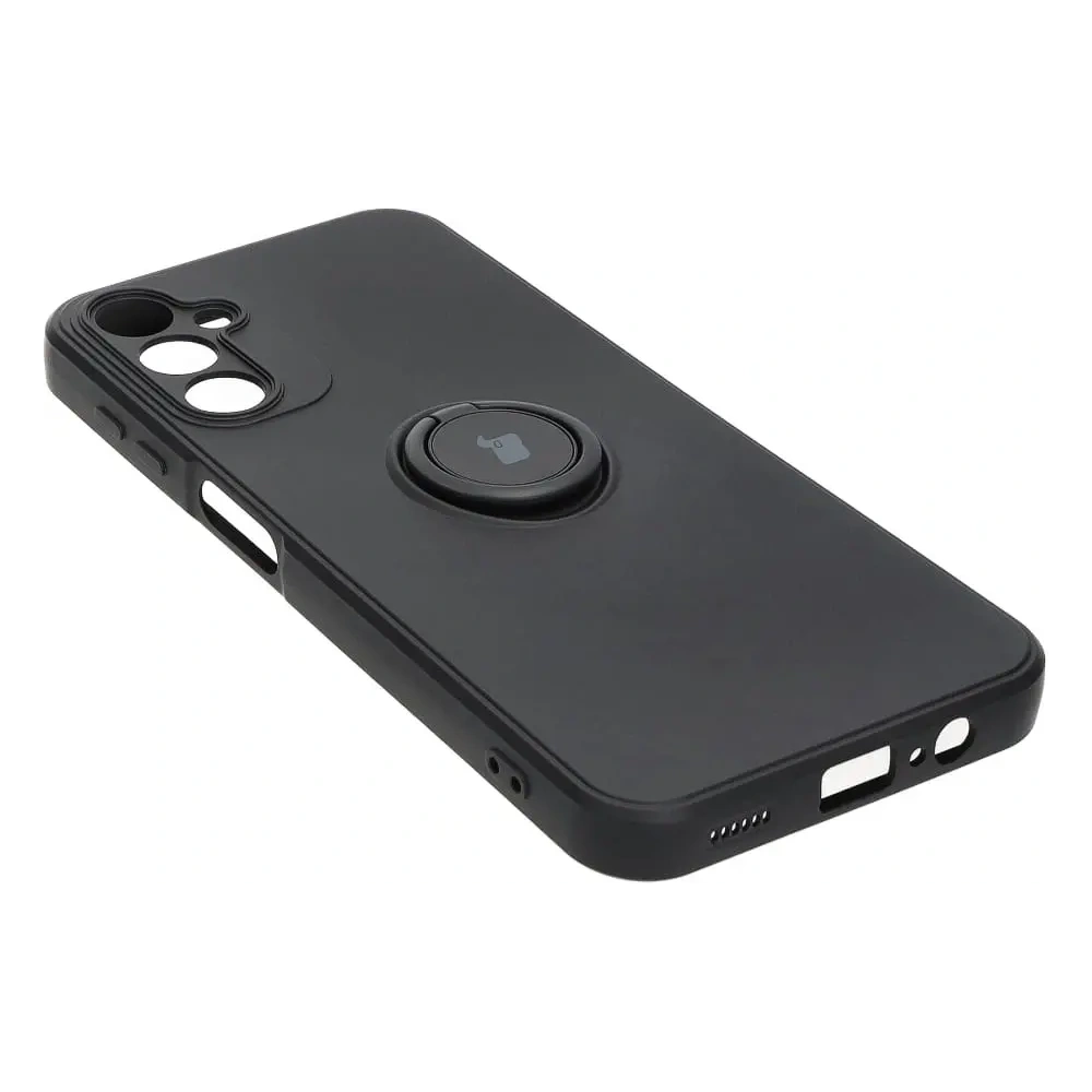 Etui Bizon Case Silicone Ring Sq do Samsung Galaxy A14 4G/5G czarne