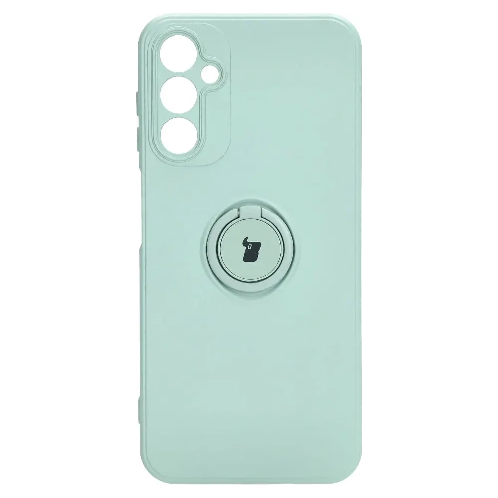 Etui Bizon Case Silicone Ring Sq do Samsung Galaxy A14 4G/5G turkusowe